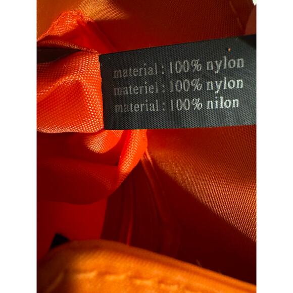 Vintage Y2K Kenneth Cole Reaction Orange Nylon Shoulder Bag Buckle Baguette - Picture 10 of 14